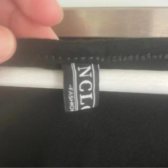 NCLOOK Peasant Black Dress Size Large Tiered Ruffle Summer Casual - Picture 6 of 9